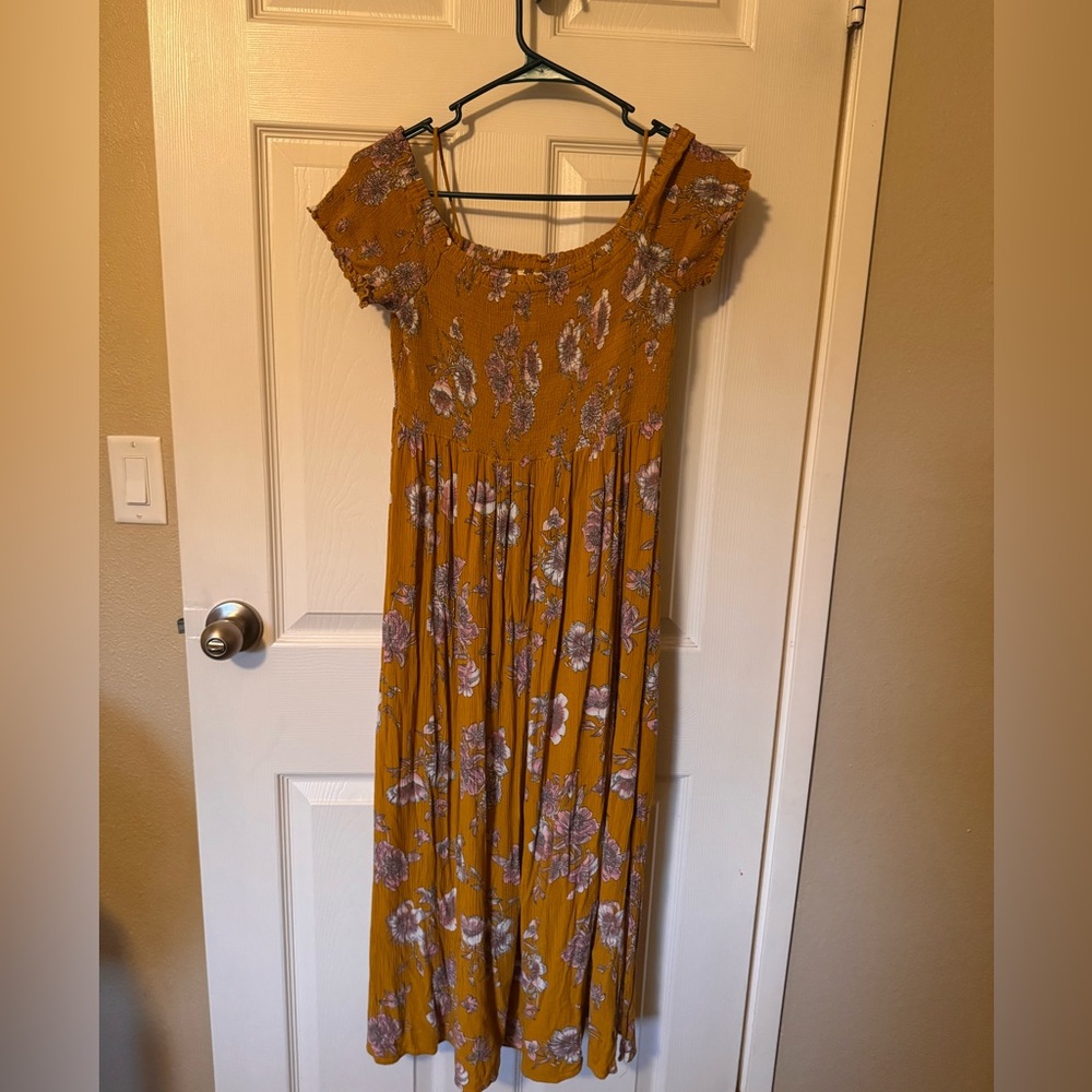 Aeropostale Mustard Floral Sundress